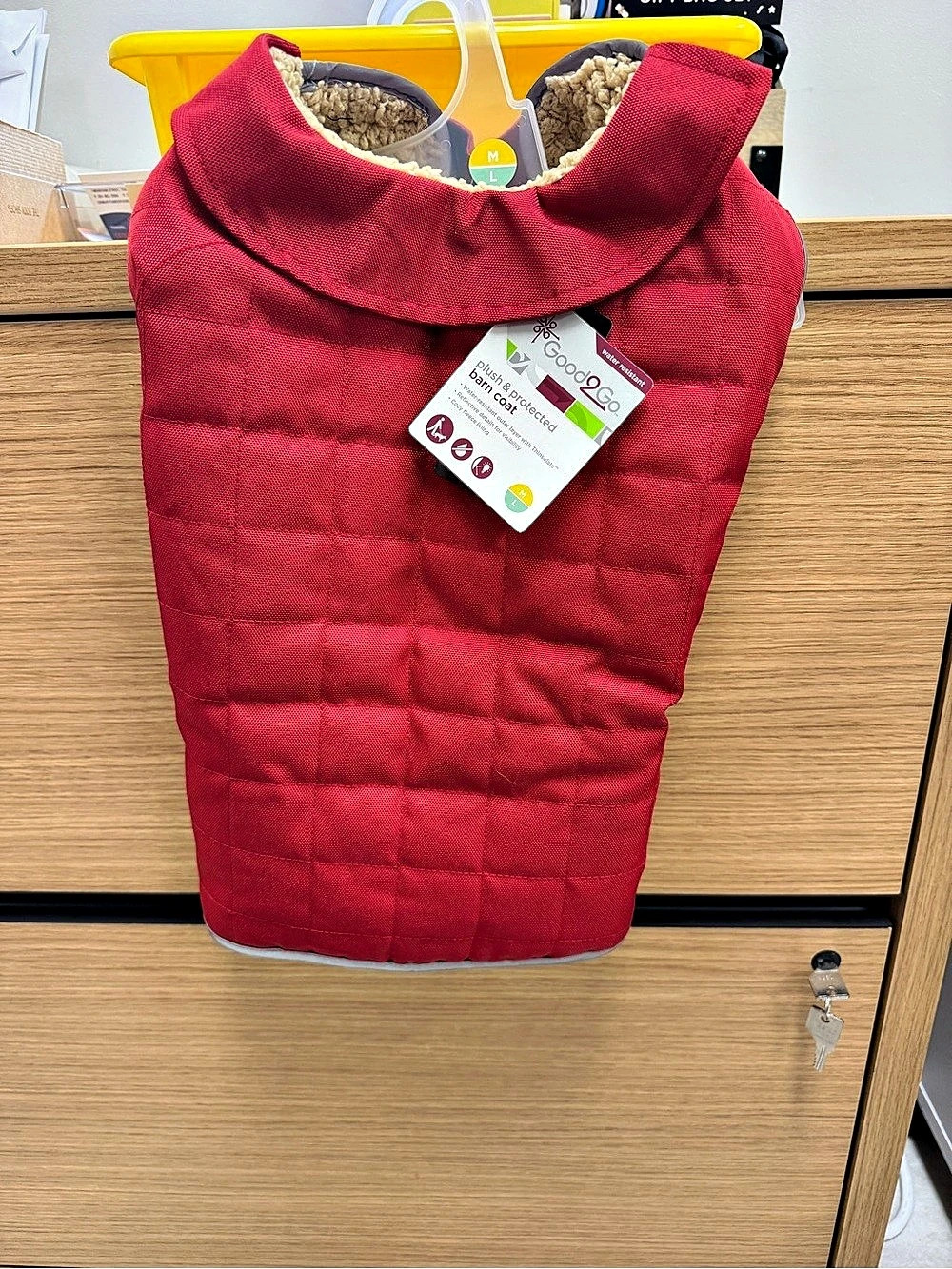 Gooby Puffer Vest Red Dog M/L NWT